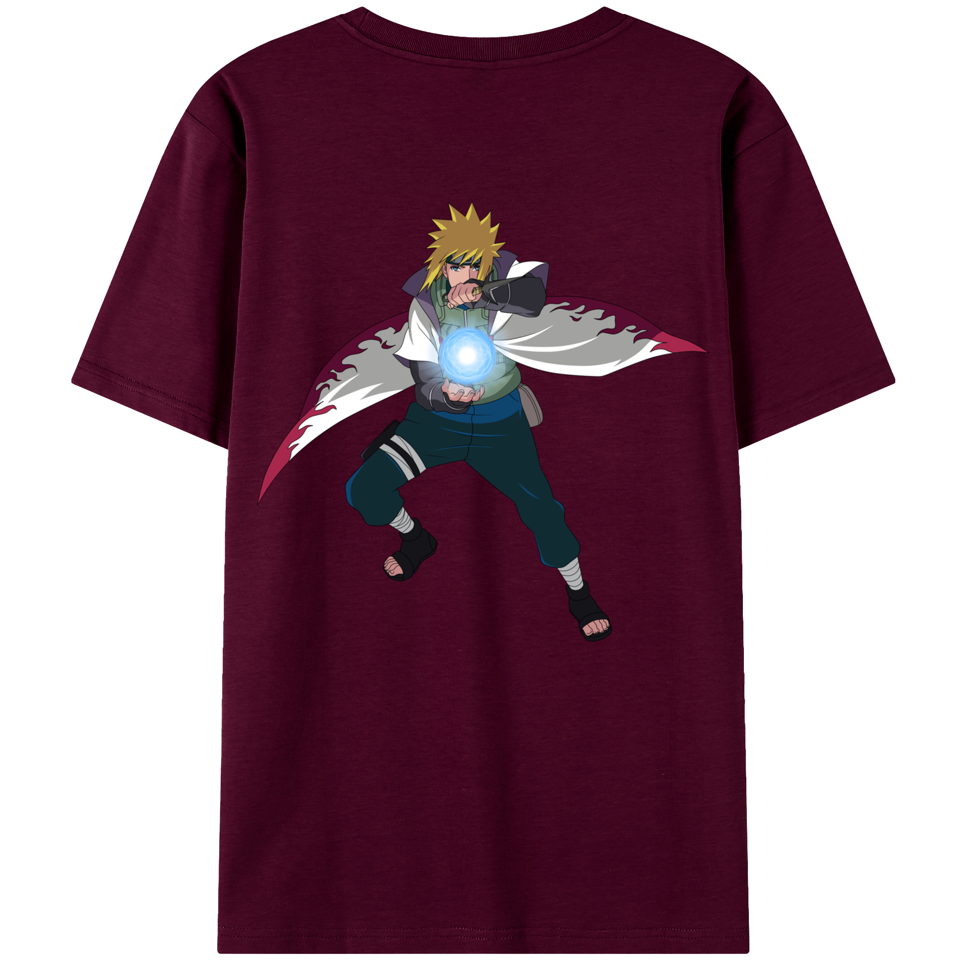 （画像用） NARUTO -ナルト- 波風 ミナト Namikaze Minato レディース半袖Tシャツ(バックプリント)